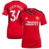 Camiseta Manchester United Van De Beek 34 Mujer Primera 2023-24